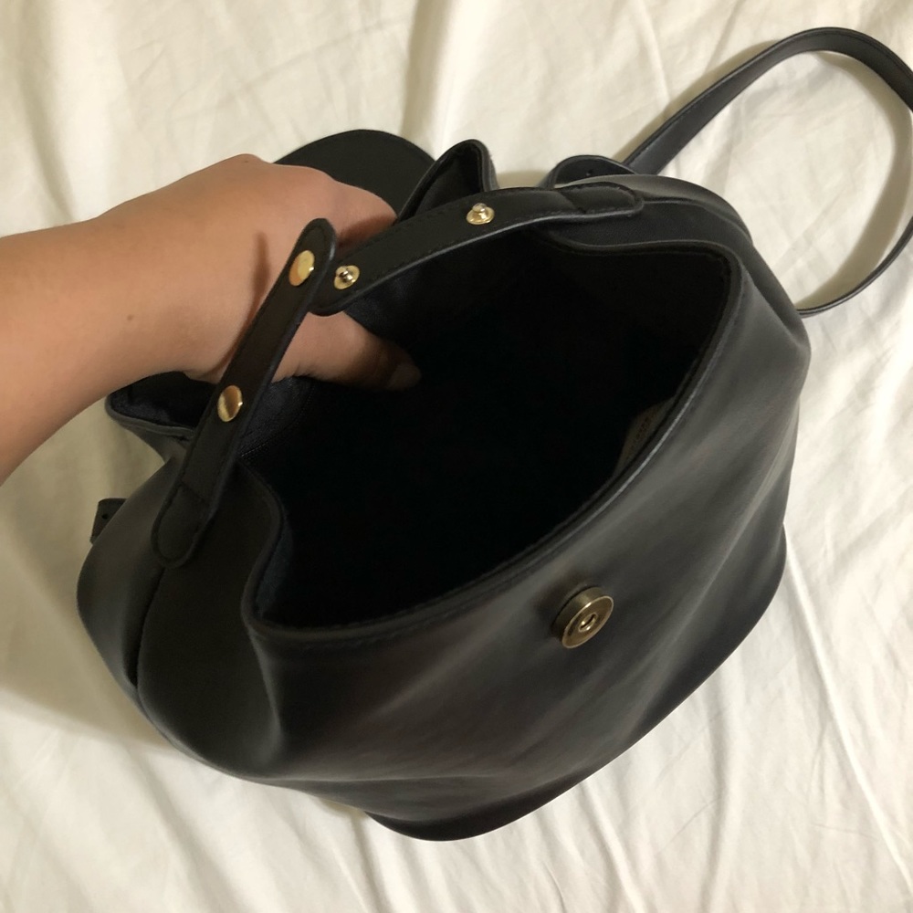 Mini Black Leather Backpack! ✨